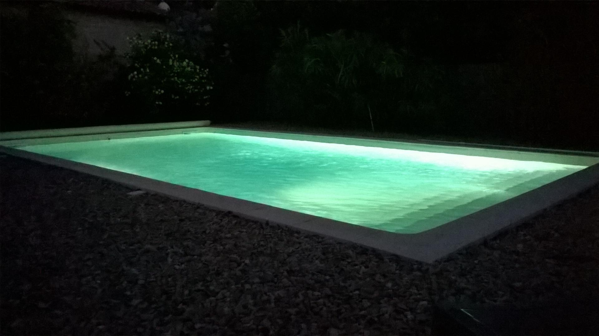 piscine soir